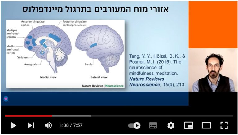 מה זה מיינדפולנס ומה המחקר המדעי אומר סרטון משרד הבריאות על מיינדפולנס