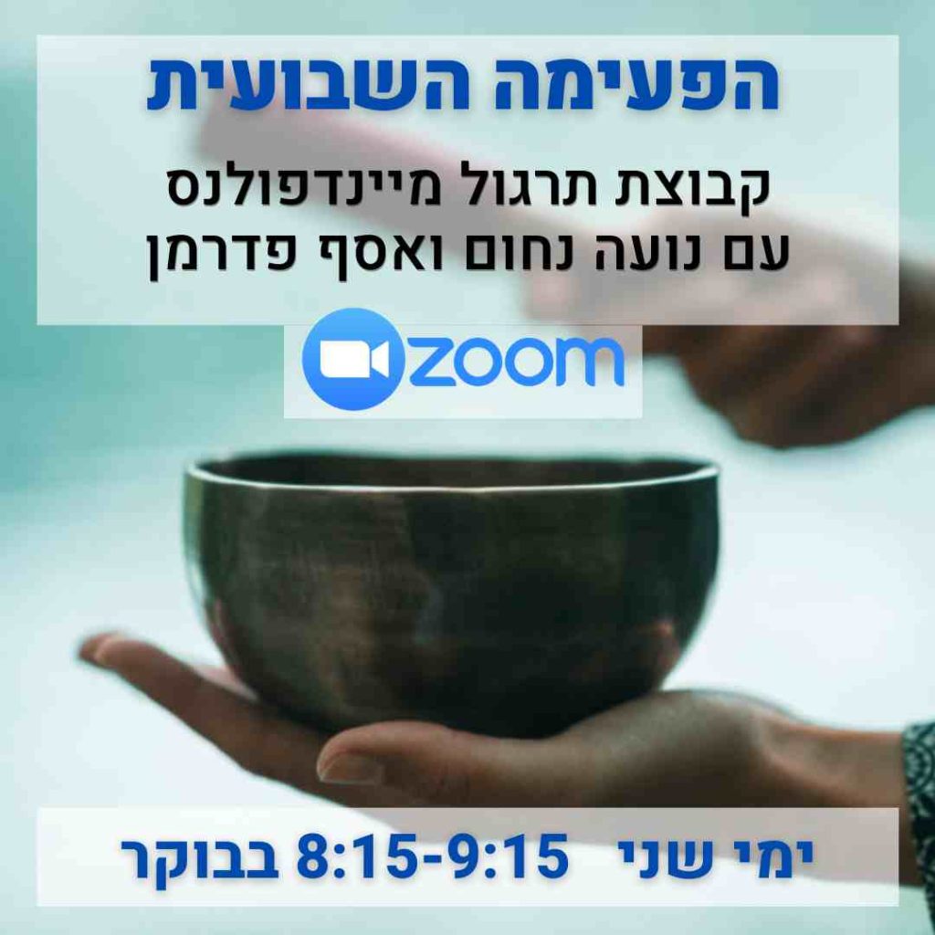 קבוצת תרגול מיינדפולנס בזום